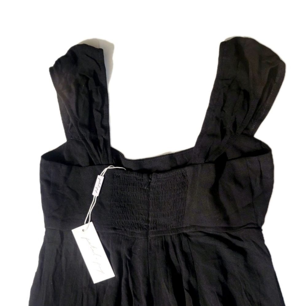 Petal & Pup Crosby Jumpsuit Cropped Straight Leg 100% Rayon Black Women's Size M - Picture 8 of 14